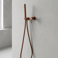 Ensemble de douche encastré HONGDEC en laiton bronze avec douchette à main et mitigeur mural pour salle de bain