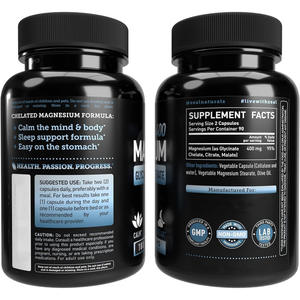 Capsules de calcium, magnésium, zinc, vitamine D, oxyde, thréonate, malate, L-thréonate, complexe de glycinate, citrate de magnésium, améliorent - Product Image 3