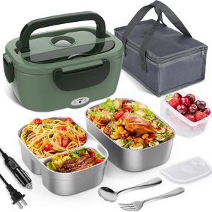 Boîtes à lunch chauffantes électriques personnalisées 110V/220V/12V/24V, contrôle numérique, classe d'efficacité énergétique, plastique PP de qualité alimentaire - Product Image 1