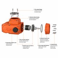 Actionneur électrique antidéflagrant automatique de haute précision, étanche IP67, avec alimentation AC380V pour vanne à boisseau sphérique