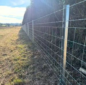 Rouleau de clôture agricole galvanisée à mailles graduées, hauteur 1,2 m, en fil d'acier tressé, <span class=keywords><strong>pour</strong></span> l'élevage de moutons, chèvres, bovins et cerfs - Product Image 3