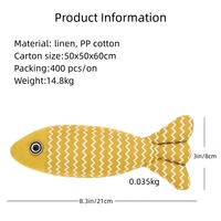 Produits pour animaux Accessoires pour chats Grossiste Lin Forme poisson Mouvement interactif Jouet à mâcher chat