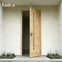 Portes d'entrée principales en bois massif, style américain contemporain moderne, extérieur, imperméables, pour maisons et villas