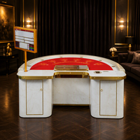 Table de jeu de poker Blackjack de luxe BBY, pieds en bois massif, structure métallique, pour 8 à 10 joueurs, divertissement personnalisé pour les clubs