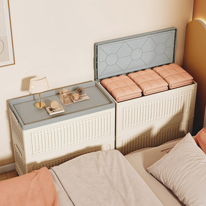 Boîte de rangement pliable en <span class=keywords><strong>plastique</strong></span> d'extérieur <span class=keywords><strong>avec</strong></span> poulie, <span class=keywords><strong>couvercle</strong></span> rectangulaire, style européen - Product Image 2