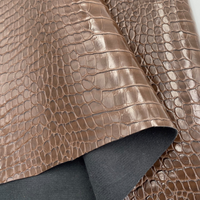 Simili cuir PVC gaufré motif crocodile pour usage automobile, tissu imperméable avec support tissé pour sièges, artisanat, vêtements, canapés