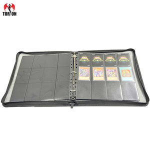   Classeur portable pour cartes à collectionner, 600 pochettes recto-verso, fermeture éclair en PU, classeur standard, 25 pochettes amovibles, jeu de société personnalisé - Product Image 1