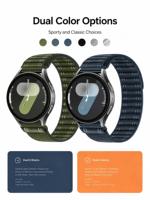 Bracelet magnétique en nylon souple et respirant sans interstices, ajustable, pour Smartwatch 7/6/5/4/FE, fixation rapide