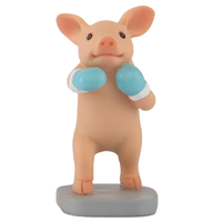 Statuette de cochon miniature en résine, décoration d'intérieur, décoration de bureau [Pig Sports], artisanat en résine