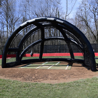 Cage de frappe gonflable commerciale, étanche et personnalisable, portable, pour football, baseball, tennis, filet de frappe pour baseball