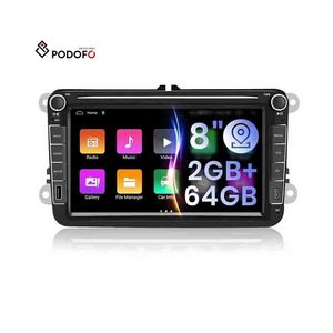 Podofo Autoradio Android 8 pouces Double Din Carplay Android Auto 2+64G GPS WIFI FM RDS EQ pour VW/SAGITAR/JATTA/JETTA - Product Image 1