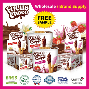 Bâtonnets de <span class=keywords><strong>chocolat</strong></span> et <span class=keywords><strong>caramel</strong></span> bicolores pour trempage de biscuits, sauce fantaisie, morceaux de friandises en vrac, OEM pour revendeurs YOLODUCK - Product Image 1