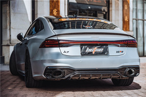 Offre Spéciale A7 <span class=keywords><strong>C8</strong></span> carrosserie EN fibre de CARBONE kit A7 CARBONE fibrefront pelle arrière diffuseur spoiler - Product Image 5