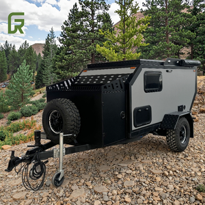 Remolque Utilitario de Camping Todoterreno de Lujo Mini 4x4 de Fibra de Vidrio y Aluminio para Campistas Todoterreno, Recreación al Aire Libre y Viajes - Product Image 1