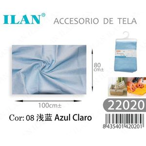 Tessuto Ilan 100x80 Cm Azzurro Chiaro Tinta Unita per Decorazione Casa - Product Image 1