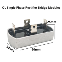 Rectificador de Puente de Diodos Monofásico/Trifásico con Carcasa de Aluminio, 10A-50A, Recuperación Rápida, Diodos Rectificadores QL SQL 1200V