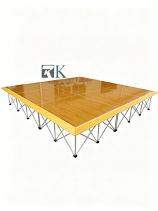 Portable Dance Floor Party Wedding Event Flooring with Plywood <b>Platform</b> Aluminum Edging - Product Image 2
