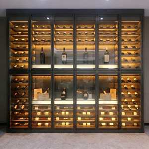 Armoire de cave à vin intelligente en acier inoxydable personnalisée pour la présentation et le stockage du vin, armoire de présentation de vin pour restaurant - Product Image 1