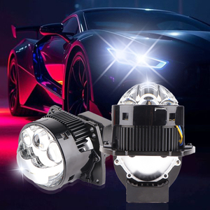 Trasparente lente blu Bi Led proiettore fari Auto sistema di illuminazione triplo Laser rettilineo 3 pollici Auto lente fari - Product Image 4