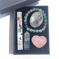 Bracelet en cristal naturel Jingfa en gros, améthyste, quartz rose, avec boîte cadeau en forme de cœur pour offrir