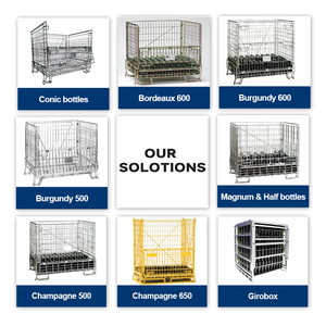Conteneur en treillis métallique galvanisé de service moyen TER, pliable, empilable, personnalisable, <span class=keywords><strong>cage</strong></span> de stockage de sécurité soudée - Product Image 5