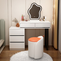 Chine Usine Moderne Blanc Maquillage Vanité avec Lumière Chambre Coiffeuse avec Miroir et Tiroirs