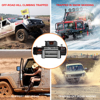 Treuil électrique cabestan 12v 24v avec câble HUTZ 12,000lbs 9,500lbs 4wd treuil tout terrain WIN12000F01E WIN9500F01E treuil électrique 4x4