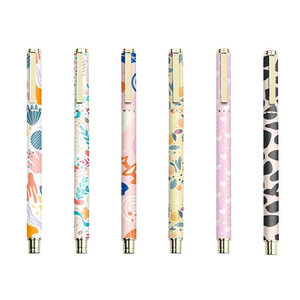 Stylos Cadeaux en Gros pour Filles – Impression Intégrale, Design Personnalisé, Stylo Gel Floral et Métal Doré avec Logo, Stylo à Mécanisme Bolt Action OEM - Product Image 1