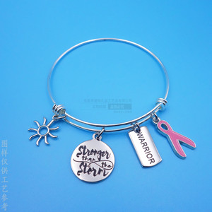 Adjustable <b>Metal</b> <b>Bracelet</b> With Twisted Design Engraved Logo Alloy Tag Wedding Jewelry - Product Image 3