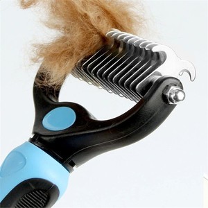 Peine Desenredante para Mascotas, Herramienta de Doble Cara para Eliminar Nudos en Perros y Gatos, Cuidado del Pelo Suelto, Mantenimiento Diario del Pelaje - Product Image 5