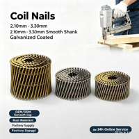Clous en bobine galvanisés Q235 pour le travail du bois, tige filetée, compatibles avec les cloueurs à bobine standard, pour le fixation des palettes et des caisses en bois