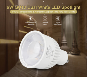 Miboxer 2.4ghz Rf Gu10 6w double projecteur intelligent blanc télécommande 2700-6500k Cct température de couleur 580lm Led ampoules à intensité variable - Product Image 2