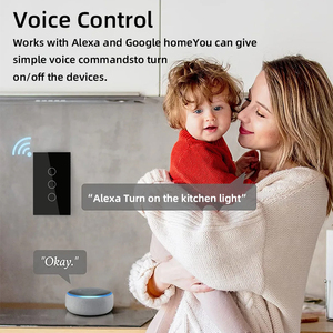 Interruptor Táctil WiFi 120US 10A IP65 <span class=keywords><strong>con</strong></span> <span class=keywords><strong>Pantalla</strong></span> Táctil, Compatible <span class=keywords><strong>con</strong></span> Control por Voz/Remoto/Temporizador a través de APP, Interruptor de Luz Inteligente WiFi - Product Image 5