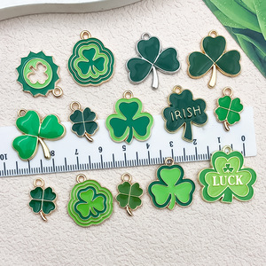 Irish Lucky Grass DIY Accesorios Trébol Sombrero Oktoberfest Collar Colgante Llavero Pequeño - Product Image 4
