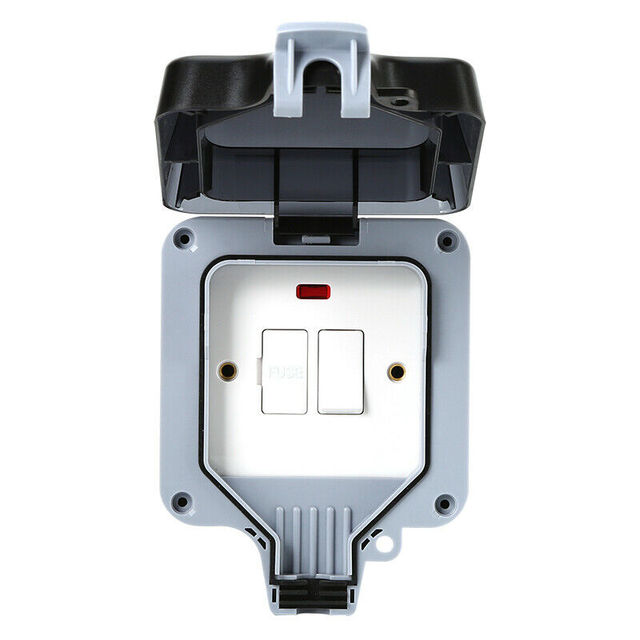 Single and Double Electrical Socket and Switch Waterproof and Weatherproof Box Outdoor Enclosure PC Material Easy Installation