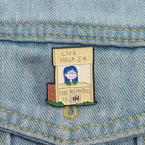 Karikatür Anime hayat yardımcı memoienamel emaye Pin fıstık komik karakter broş yaka rozeti takı hediye çocuklar arkadaşlar için - Product Image 1