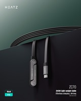 Support de téléphone à charge rapide HEATZ 240W 5A, multifonctionnel, conducteur en cuivre pur, gaine tressée pour iPhone et tablettes