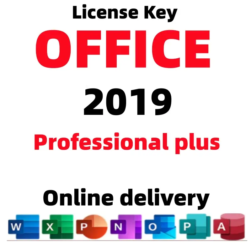 Orijinal 0ffice 2019 profesyonel artı Lisense anahtar 100% Online aktivasyon resmi 2019 Pro artı dijital anahtar Online teslimat 19PP