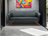 Canapé sectionnel en cuir 2 places au design moderne haut de gamme, bois de haute qualité, personnalisable, pour villa et hôtel, marque ARREDAMENTI, garantie 2 ans