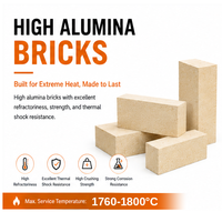 Brique réfractaire en alumine haute qualité, pressée, de qualité industrielle, sur mesure, pour la fourniture de revêtements de murs de fours de fonderie