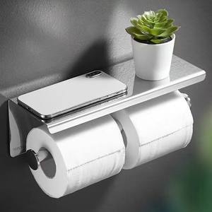 Soporte <span class=keywords><strong>de</strong></span> papel tisú <span class=keywords><strong>de</strong></span> acero inoxidable YOTO, soporte para toallas <span class=keywords><strong>de</strong></span> papel higiénico montado en la <span class=keywords><strong>pared</strong></span> con caja <span class=keywords><strong>de</strong></span> pañuelos para teléfono móvil - Product Image 2