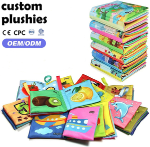 Accessorio per <span class=keywords><strong>Passeggino</strong></span> Certificato CE, Libro in Stoffa 3D con Frutta e Animali Montessori, Giocattoli Educativi Sensoriali per Bambini - Product Image 1