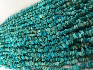 Perles de turquoise naturelle non taillées, copeaux de turquoise - Product Image 5