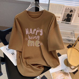 T-shirt da <span class=keywords><strong>donna</strong></span> <span class=keywords><strong>in</strong></span> <span class=keywords><strong>cotone</strong></span> di grandi dimensioni, estiva, ampia, casual, con stampa di cartoni animati, girocollo, taglie forti, a maniche corte - Product Image 2