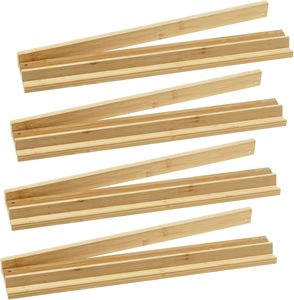 Supports de Mahjong portables en bois avec poussoirs – Supports de tuiles en bois tout-en-un pour jeux de Mahjong américain - Product Image 1