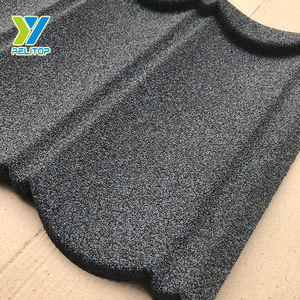 Tuiles revêtues de pierre Relitop Type Bond Métal Couleur noire et grise Tuile métallique - Product Image 5