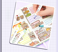 Stylo tampon japonais, marqueur floral double embout, stylo de coloriage mignon pour cartes DIY et journal pour enfants