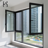Ventanas de Aluminio con Aislamiento Acústico y Térmico, Marco de Aluminio con Vidrio Laminado, Ventanas Abatibles para Sala de Estar, Gran Venta