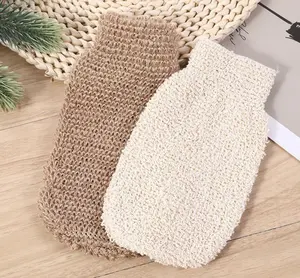 Wholesale Shower <strong>Ramie</strong> and Jute <strong>Fiber</strong> Washcloths Body Scrubbers Bath Mitts Exfoliating Bath Gloves - Product Image 1