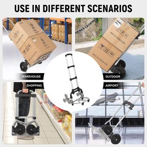 हाथ ट्रॉली 2 पहियों तह पोर्टेबल सामान ट्रक हाथ ट्रेलर छोटी गाड़ी - Product Image 6